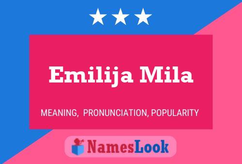 ملصق اسم Emilija Mila