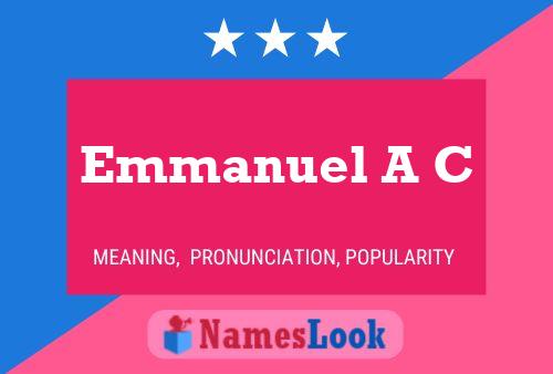 ملصق اسم Emmanuel A C