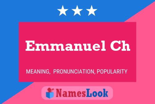 ملصق اسم Emmanuel Ch