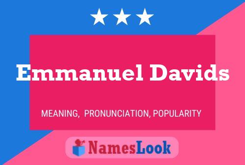 ملصق اسم Emmanuel Davids