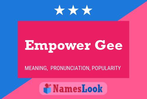 ملصق اسم Empower Gee