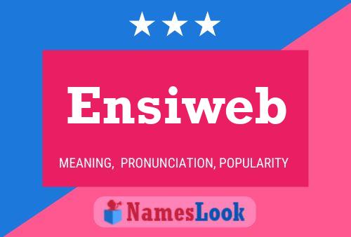 ملصق اسم Ensiweb