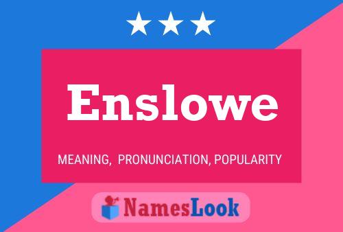 ملصق اسم Enslowe