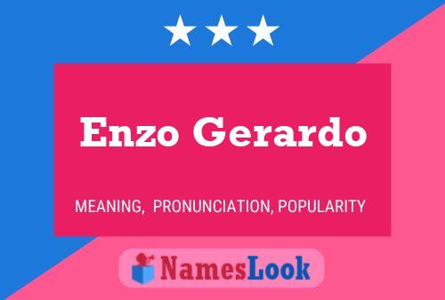 ملصق اسم Enzo Gerardo