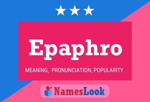 ملصق اسم Epaphro