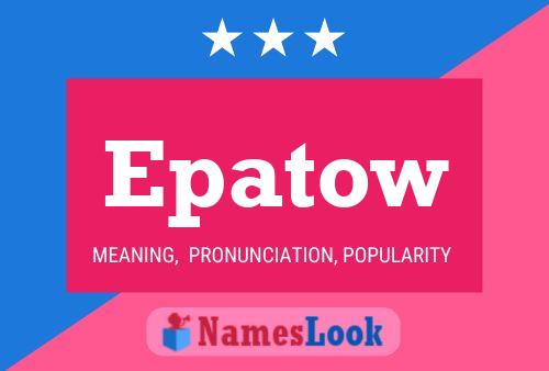 ملصق اسم Epatow