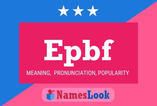 ملصق اسم Epbf