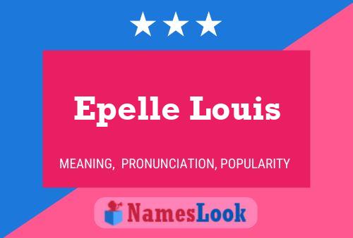 ملصق اسم Epelle Louis