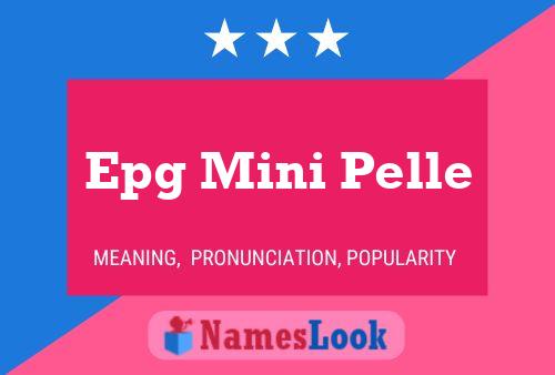 ملصق اسم Epg Mini Pelle