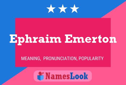 ملصق اسم Ephraim Emerton