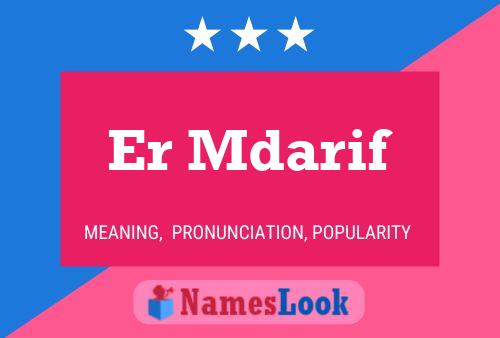 ملصق اسم Er Mdarif