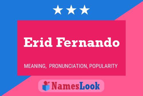 ملصق اسم Erid Fernando