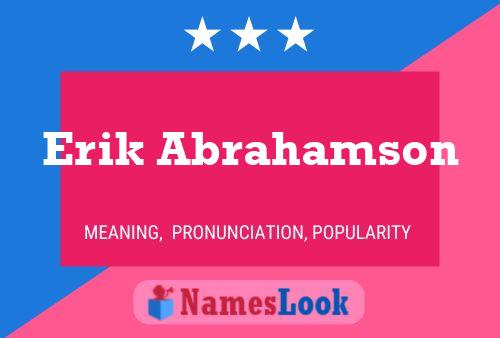 ملصق اسم Erik Abrahamson