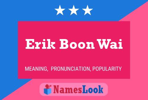 ملصق اسم Erik Boon Wai