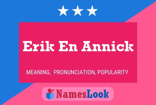 ملصق اسم Erik En Annick