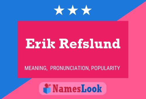 ملصق اسم Erik Refslund