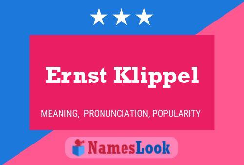 ملصق اسم Ernst Klippel