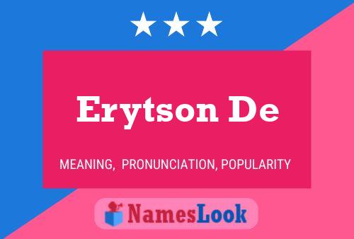 ملصق اسم Erytson De