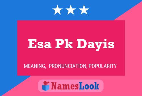 ملصق اسم Esa Pk Dayis