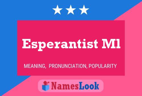 ملصق اسم Esperantist Ml