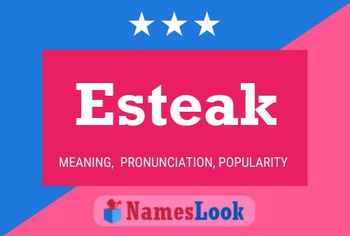 ملصق اسم Esteak