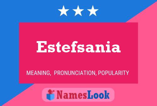 ملصق اسم Estefsania