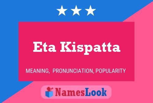 ملصق اسم Eta Kispatta