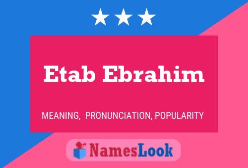 ملصق اسم Etab Ebrahim