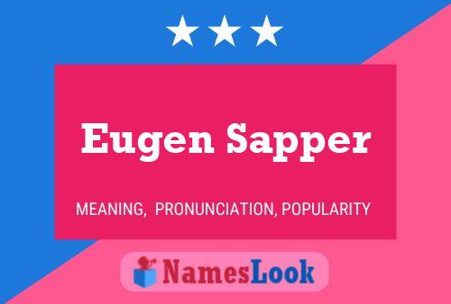 ملصق اسم Eugen Sapper