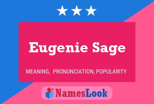 ملصق اسم Eugenie Sage