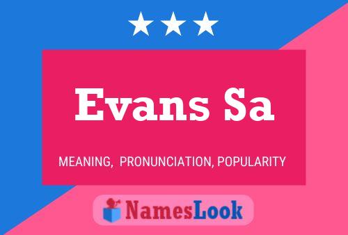 ملصق اسم Evans Sa