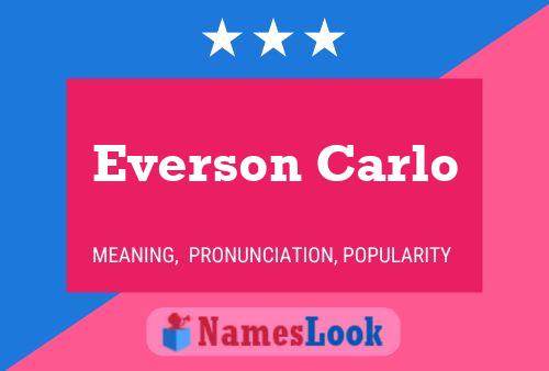 ملصق اسم Everson Carlo