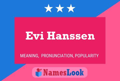 ملصق اسم Evi Hanssen