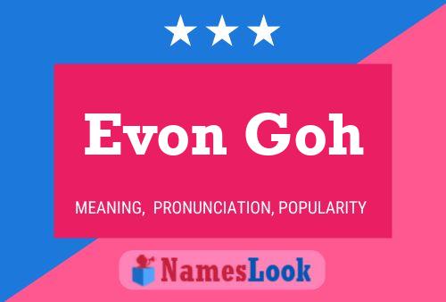 ملصق اسم Evon Goh