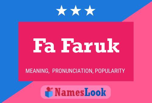 ملصق اسم Fa Faruk