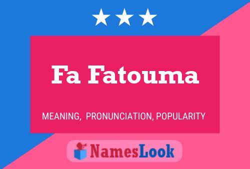 ملصق اسم Fa Fatouma