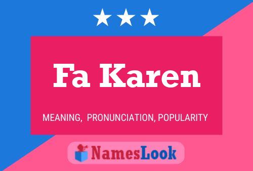 ملصق اسم Fa Karen