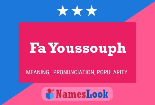 ملصق اسم Fa Youssouph