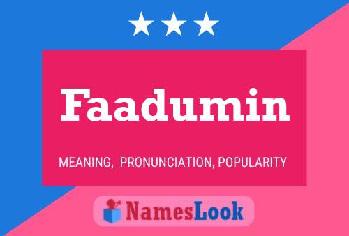 ملصق اسم Faadumin