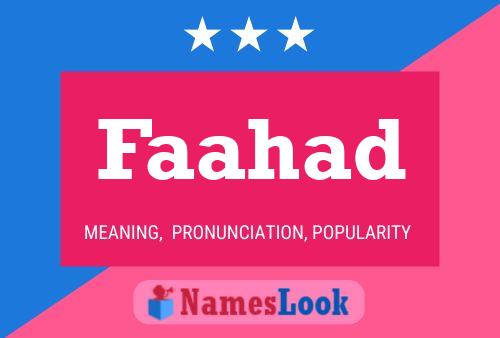 ملصق اسم Faahad