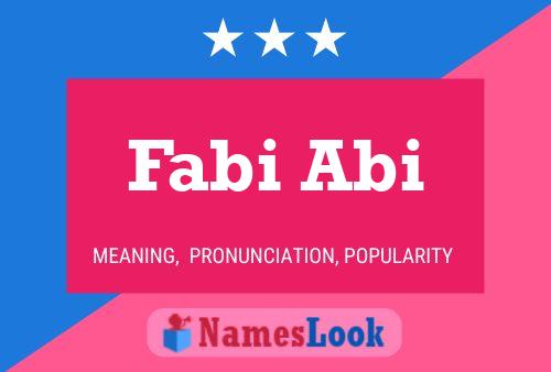 ملصق اسم Fabi Abi