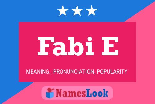 ملصق اسم Fabi E