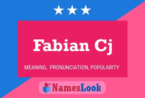 ملصق اسم Fabian Cj