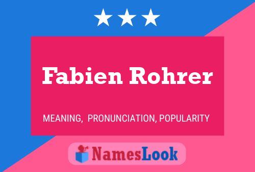 ملصق اسم Fabien Rohrer