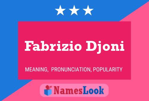 ملصق اسم Fabrizio Djoni