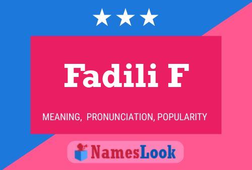 ملصق اسم Fadili F