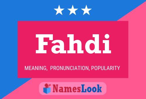 ملصق اسم Fahdi