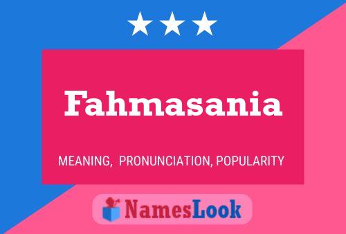 ملصق اسم Fahmasania