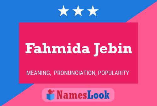 ملصق اسم Fahmida Jebin