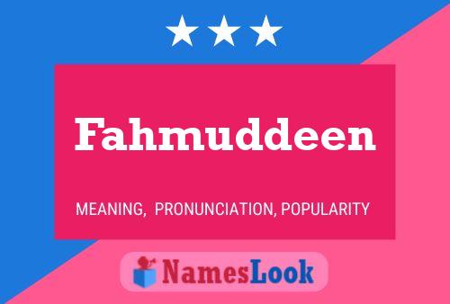 ملصق اسم Fahmuddeen